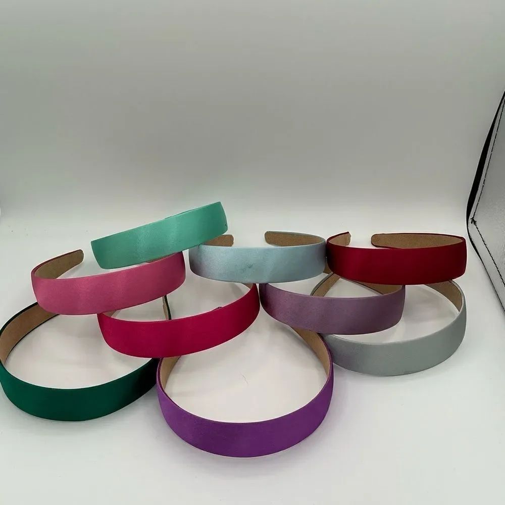 7 Colorful Women/girls Headband Set- new, a couple spots from dye transfer